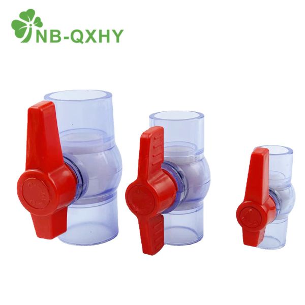 Water System PVC UPVC Pipe Fitting Clear Ball Valve Transparent Samples US 0/Piece