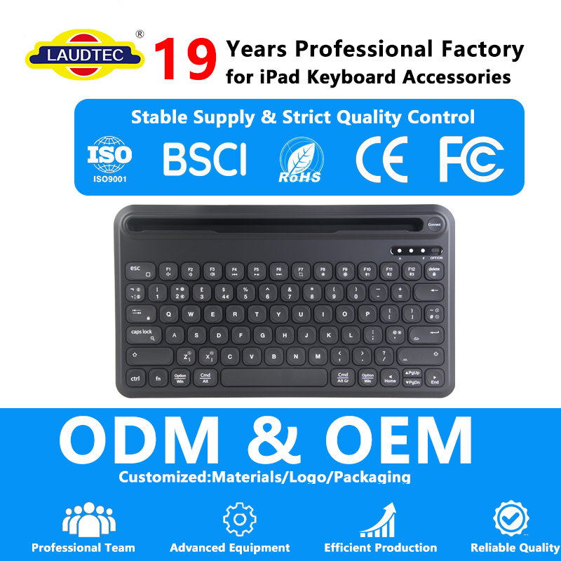 Multi-Device Wireless Bluetooth Keyboard for IPad, Phone & Laptop - US/UK Layout Optional, 1000pcs Ready Stock for Bulk Order