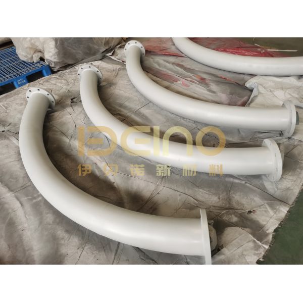 Anti Wear Alumina Ceramic Elbow Pipe Ceramic Lined Pipe For Construction