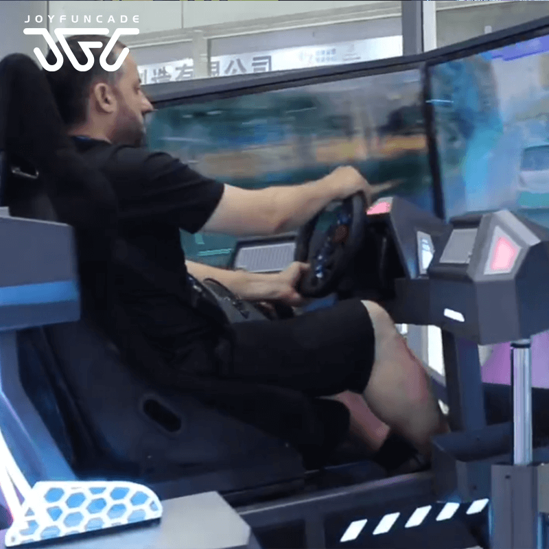 VR Racing Simulator with Triple 40-inch Screens 360° Motion