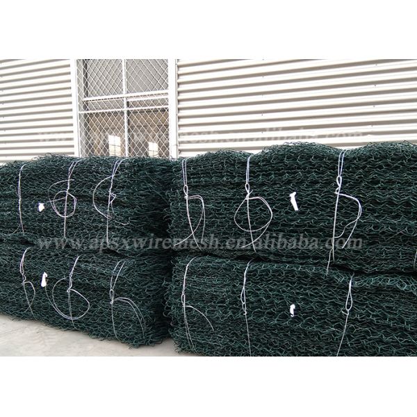Galvanized Hexagonal 2m Gabion Basket Woven Stone Filled