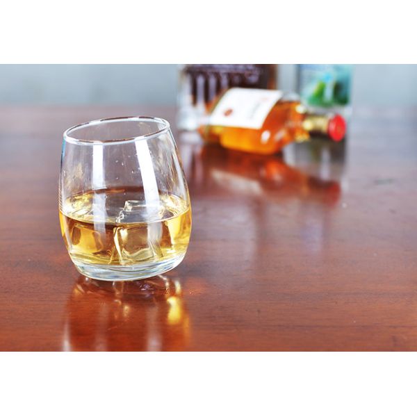 290ml/10oz Machine Blown Custom Whiskey Glasses With Round Rolling Bottom
