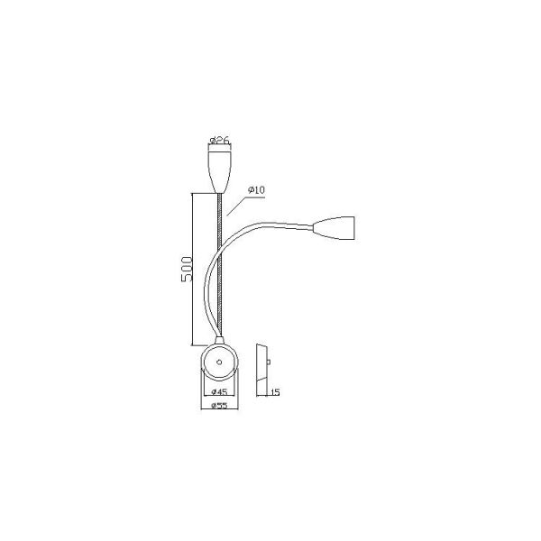 Modern Bedroom Wall Mount LED Headboard Light with Adjustable Arm and DC4V Input