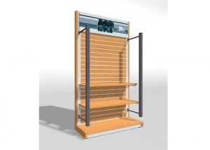Quality Wooden Retail Store Fixtures Easy Assembly , Fashion Style Slat Board Shelving for sale
