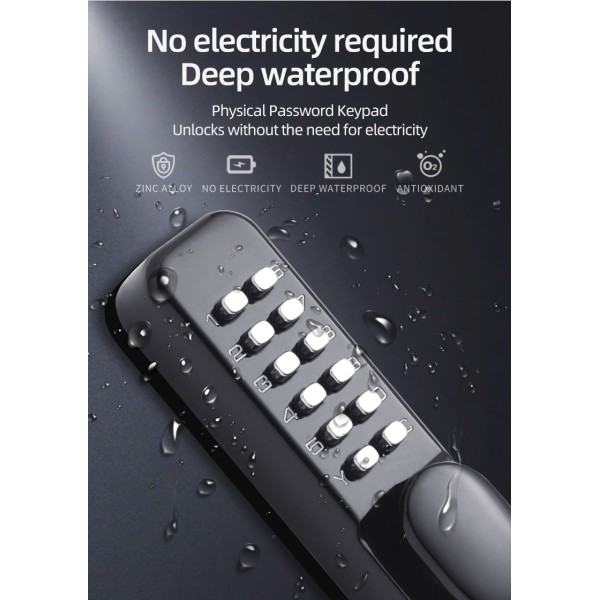 Waterproof and Sun-proof Granular Push-button Digital Mechanical Botones Combination Door Lock