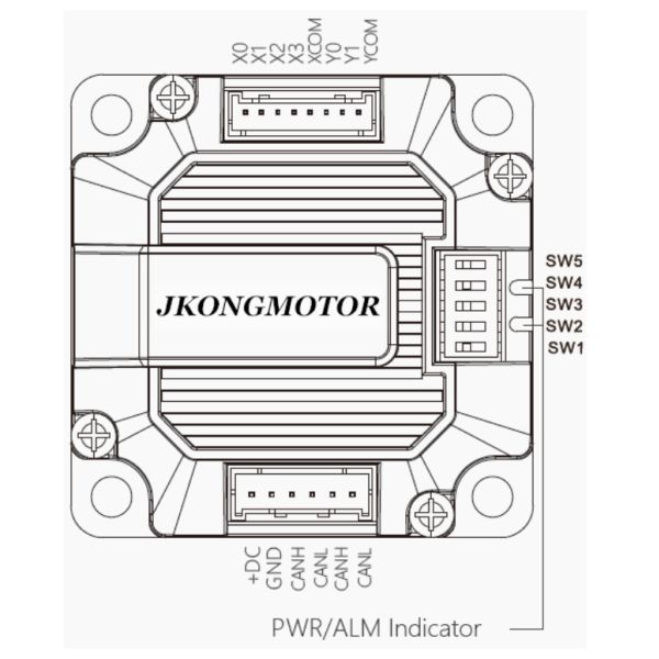 RS485 CANopen 3N.M Nema 23 Closed Loop Stepper Motor With Integrated Encoder Driver 101mm CANopen CiA402