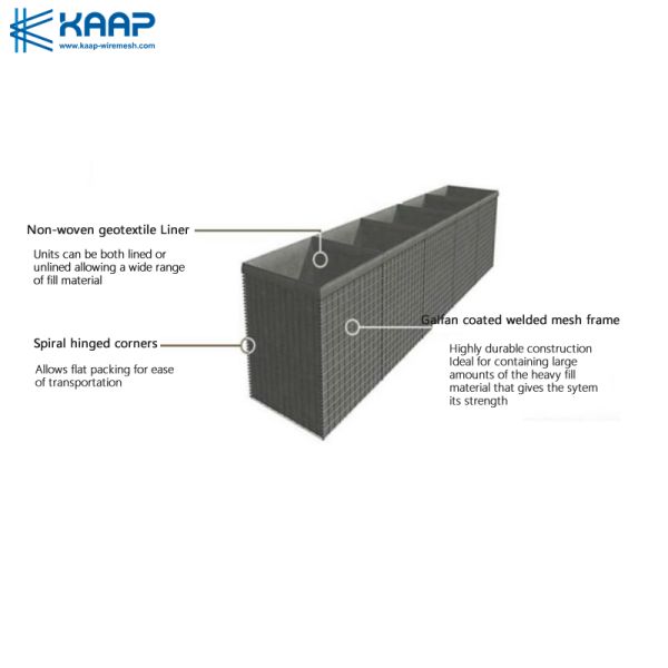 Defensive Container Barrier 6mm Welded Gabion Baskets