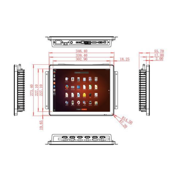 15-Inch Linux Display for Industrial HMI Panels and Factory Control