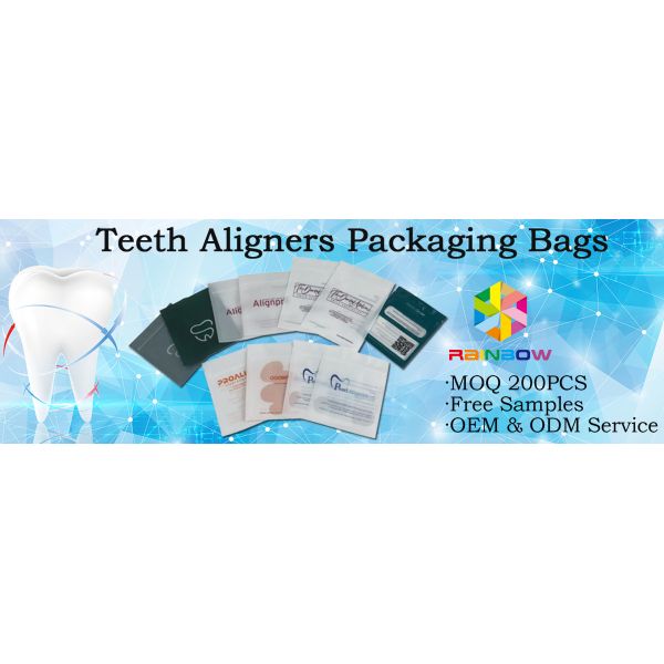 Custom Orthodontic Teeth Aligners Packaging Boxes Braces Dental Denture Aligner Box With Paper Bag