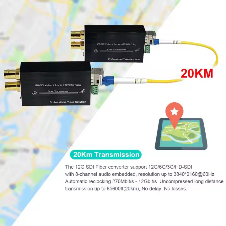 High-Performance 12G-SDI HD Video Optical Terminal - Low Latency