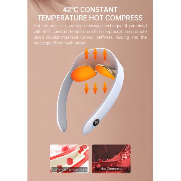 15 Levels EMS Wireless Neck Massager Deep Muscle Training ROHS Approved