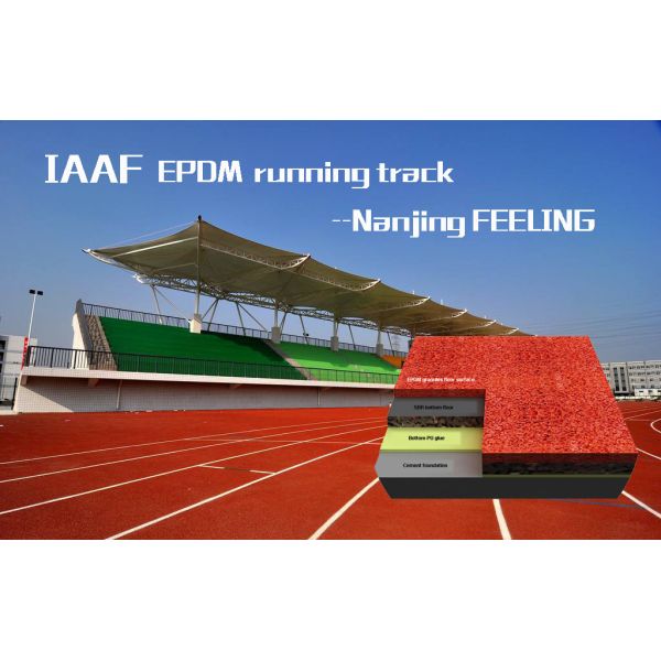Waterproof Synthetic Rubber Running Track