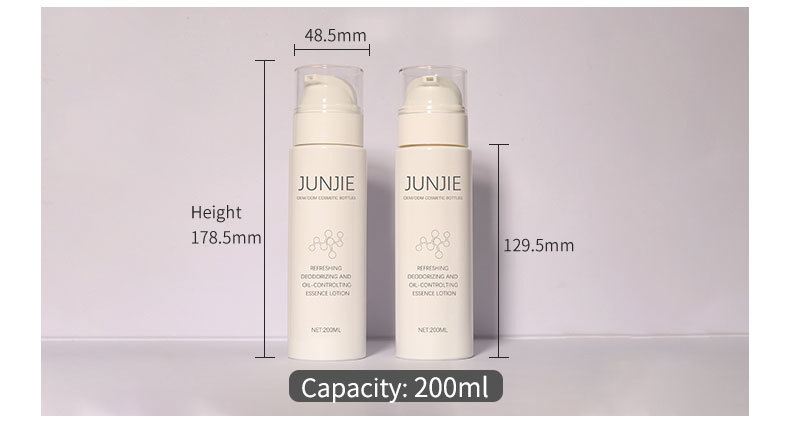 Custom Empty 200ml Cosmetic Lotion Packaging Bottle with Pump Sprayer for Face Mask & Skin Care Serum Custom Color