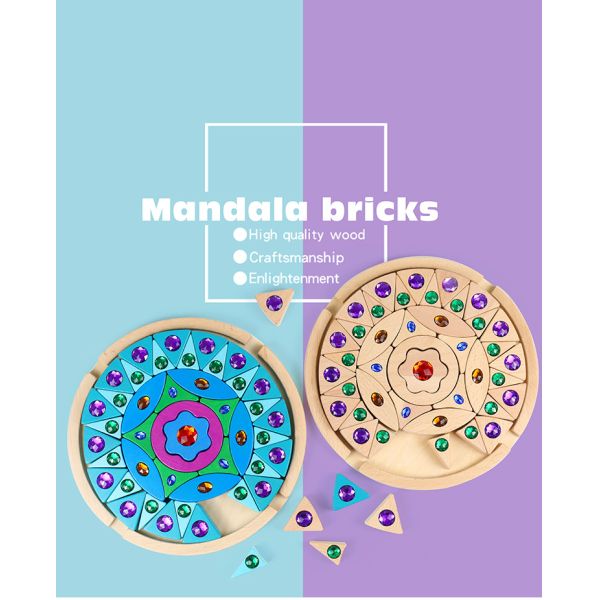 Creative Rainbow Building Blocks Mandala Diamond Wisdom Assembly Game