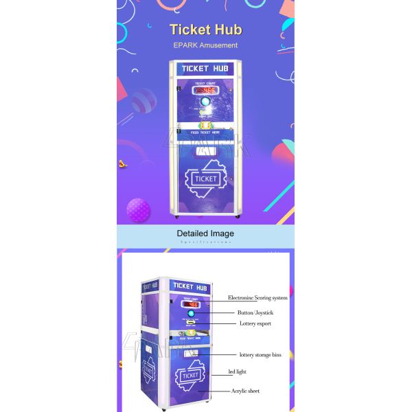 Multi Function Indoor Arcade Machine Electric Tickets Handling Machine For Game Center