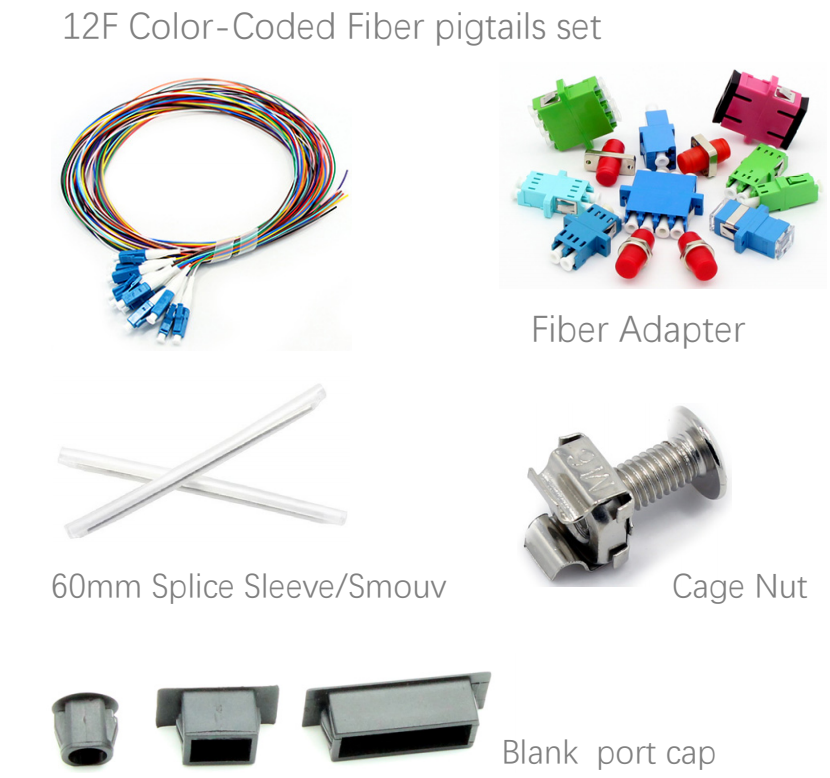 1U 19inch Full Loaded Slide Drawer Rack Mount Patch Panel in CRS Cold Rolled Steel for Fiber Optic Management