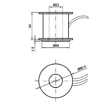 Flying lead Big round Electromagnetic Induction Coil