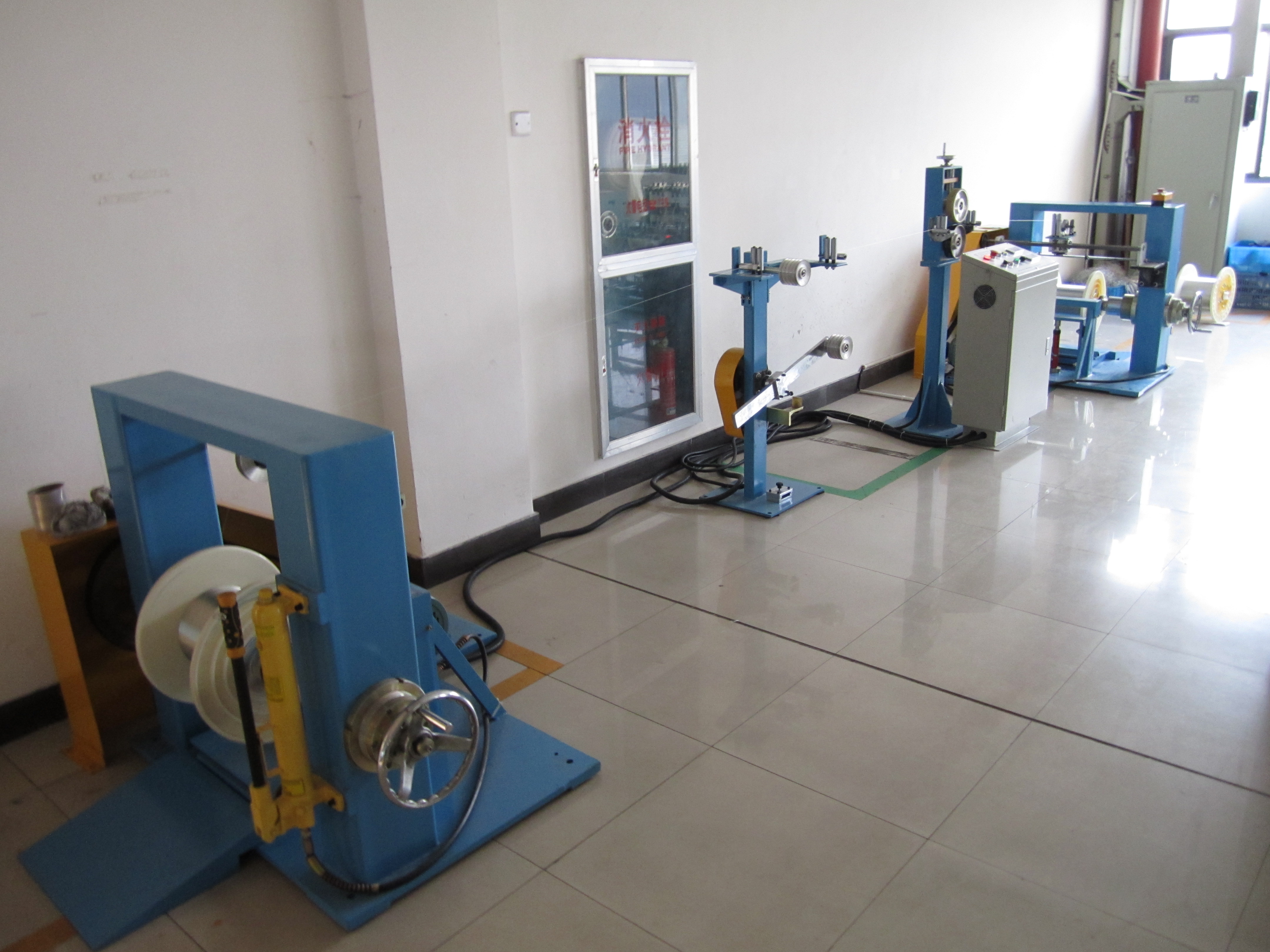 Active Pay Off Cable Stranding Machine , Gantal Type Wire Coiler Machine