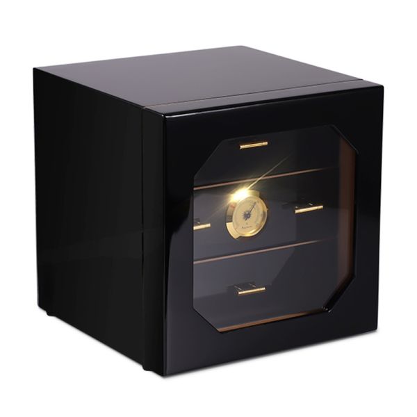 Three layer cigar box cabinet thermometer skylight cigar temperature control humidification moisture retention wooden storage box