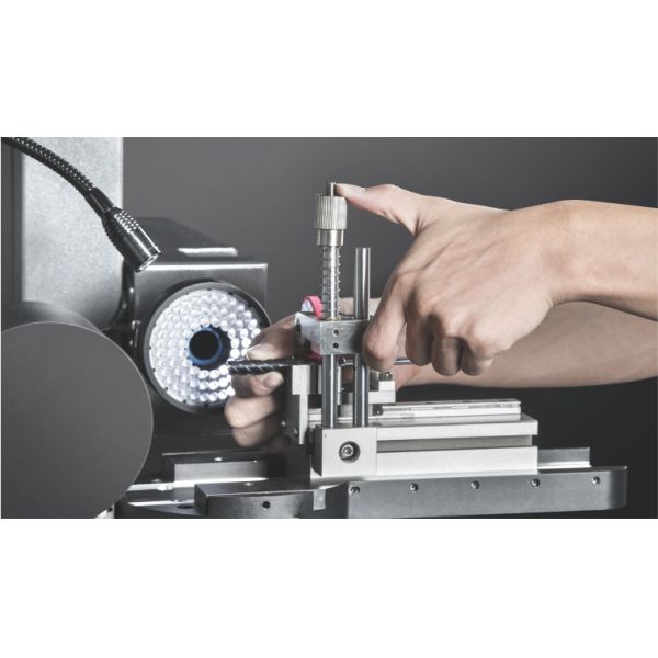 Compact Electronic Power Tool Inspection System for Cutting Tools with Wooden Case Packaging