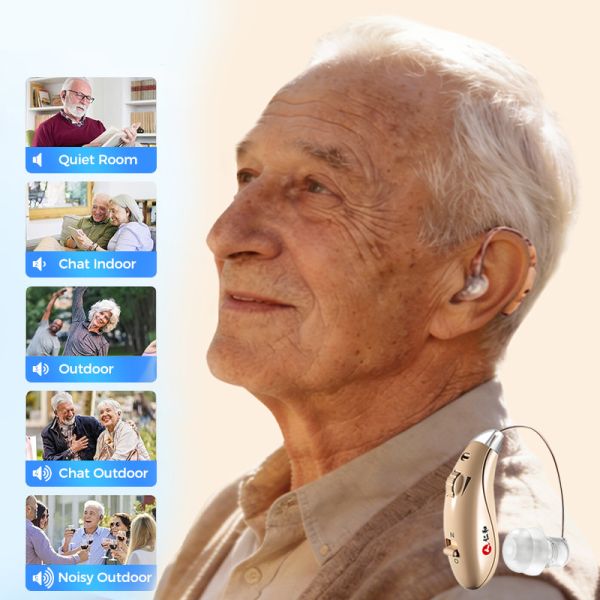 Medical-grade behind-the-ear hearing aid amplifier. Designed specifically for hearing loss. Experience joy!