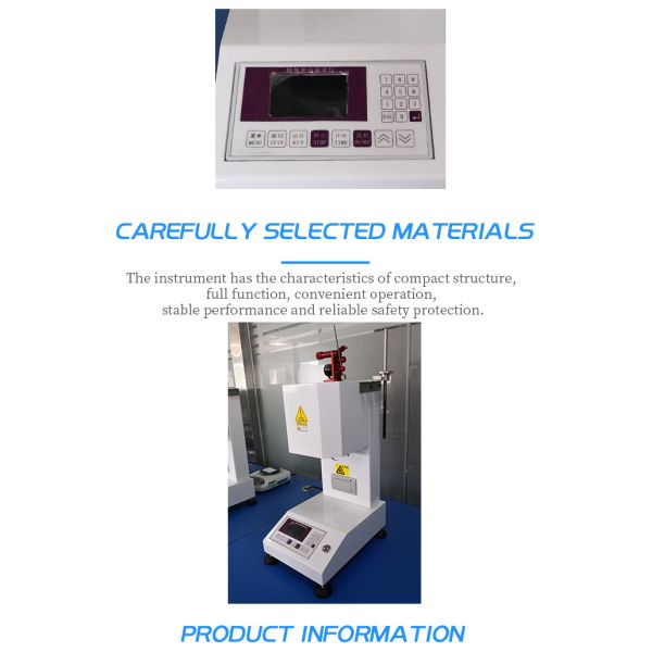 ISO 1133 ASTM D1238 Melt Flow Index Tester with High Temperature Accuracy ±0.2°C for Plastic Testing