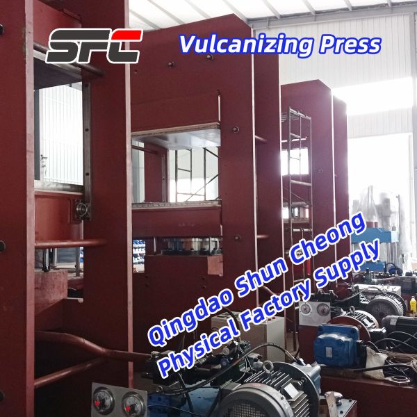 PLC Control Frame-type Plate Rubber Vulcanizing Machine with Customized Cylinder Stroke and 0-100MPa Pressure Range