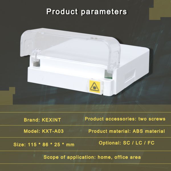 FTTH Termination Box ABS Fiber Optic Distribution Box G657A2 Flame Retardant