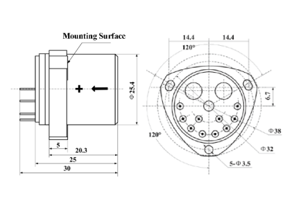 GSACC112Q Quartz Flexible Accelerometer with ±20g Range, ≤10ug Bias Stability, and Analog Output for Precision Inertial Navigation