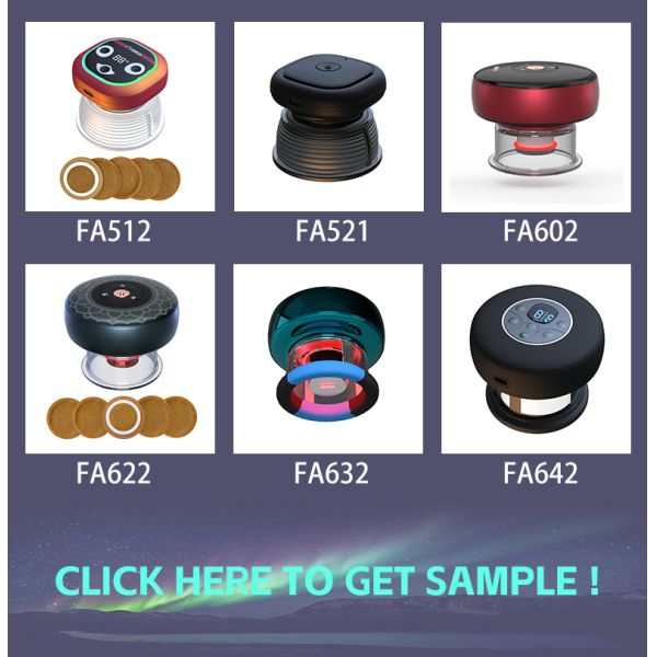 Fitdash Combination Therapy Cupping Cups Sets Button Control Method for Pain Relief