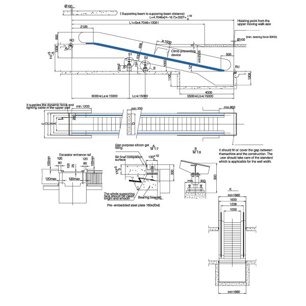 Moving Walk Moving Walk Escalator For Large Passenger Flow , Long Operation Time