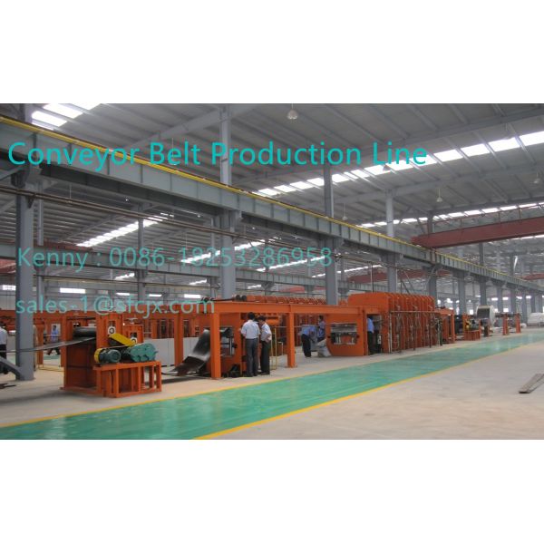 Rubber conveyor belt vulcanization machine production line