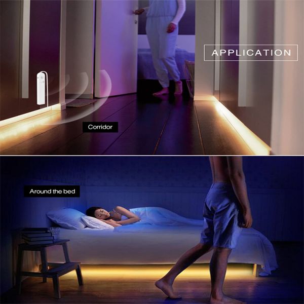 2000mm SMD2835 Wardrobe Led Strip With Sensor Warm White / Cold White