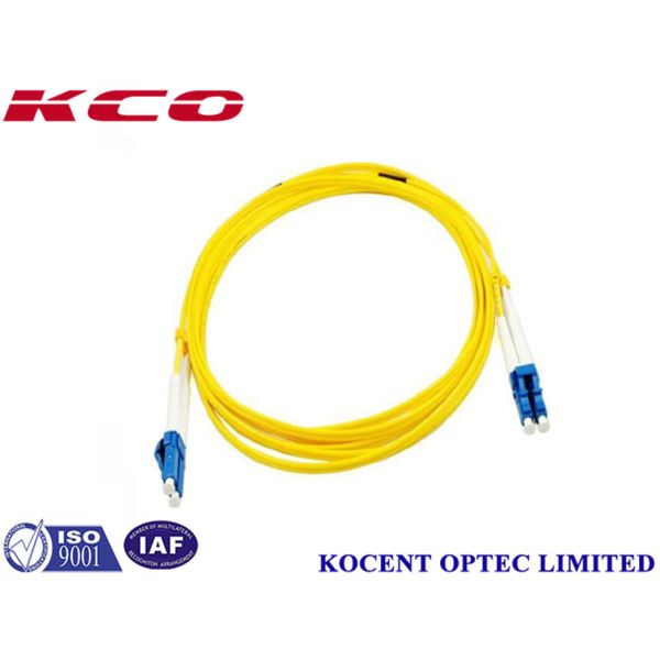 Single Mode Duplex LC/UPC Fiber Optic Patch Cord 2.0mm PVC LSZH for High Density Connectivity