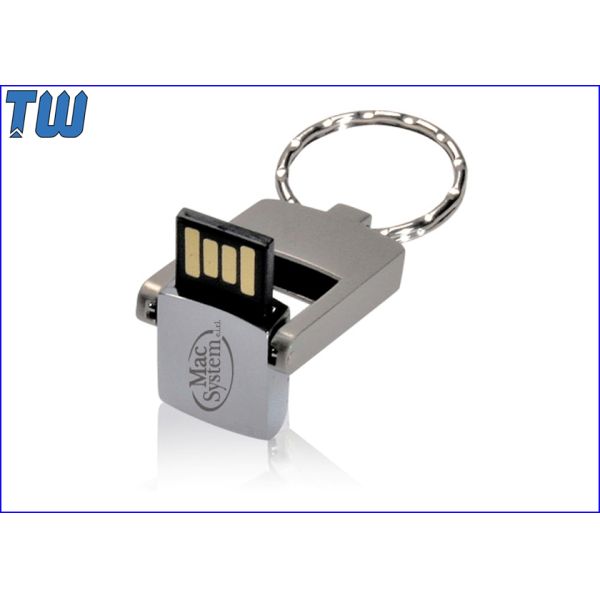 Full Metal 360 Degree Twisting 2GB USB Flash Disk Big Key Ring