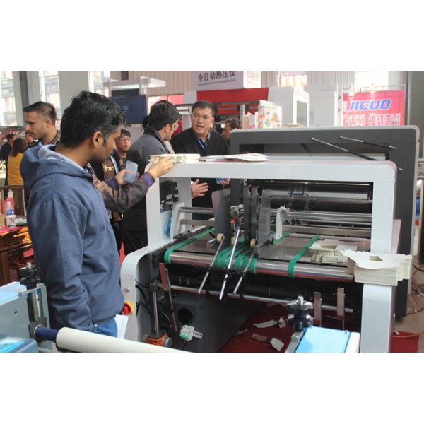 JIGUO Window Patching Machine Carton E-Flute Automatic Folder Gluer Machine