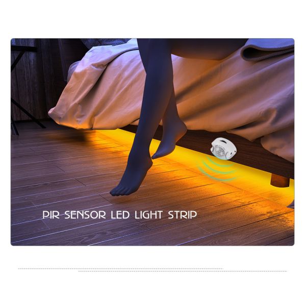 ABS Material 60LED Light Source Motion Sensor Switch for Bed Stairs Cabinet Night Light