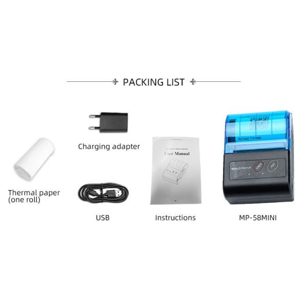 Wireless Handheld Bluetooth Inkjet Mini Kiosk Printer for Wireless/USB Interface