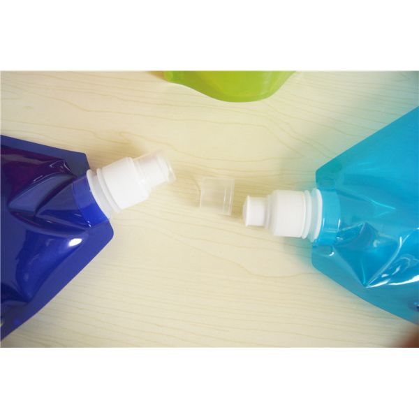Reusable Plastic Food Spout Pouch / Drinking Water Plastic Liquid Pouch Packaging