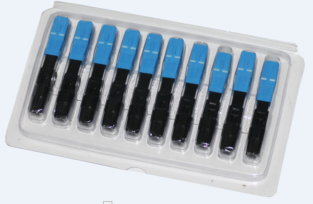 SC APC Fast Fiber Optic Connectors / Fiber Cable Connector For Distribution Frames
