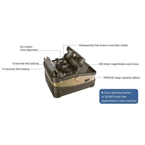 AI8 Fiber Optic Splicing Machine Core Alignment FTTH Drop Cable Fusion Machine KCO-AI7