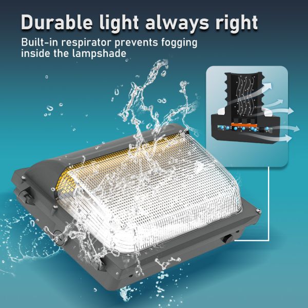 Adjustable CCT Wall Pack Light 120W IP65 for Warehouses