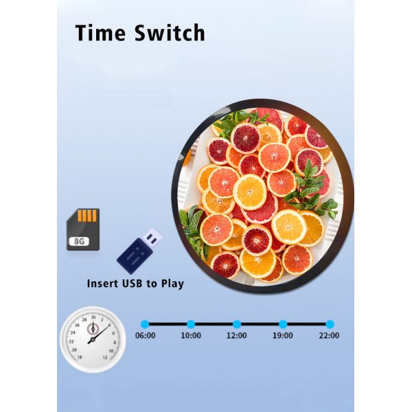 Creative Round LCD Display Circular Advertising Player Android WiFi Wall Mounted Digital Signage for Luxury Retail