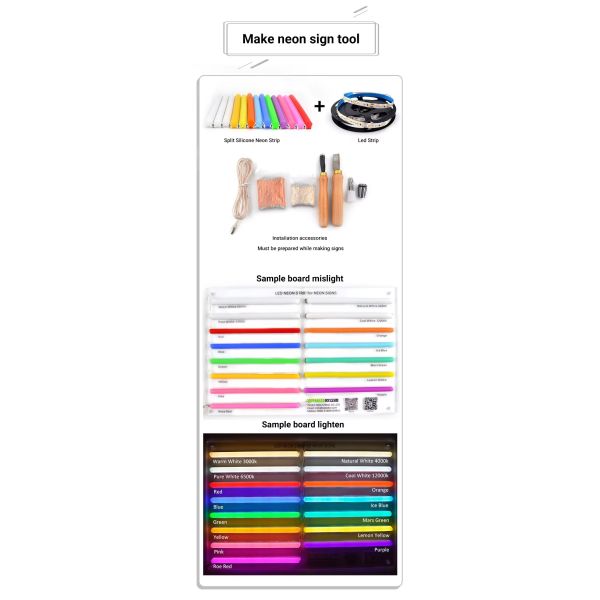 24W Waterproof Silicone Flex LED Neon Light Strip for 6mm Generation Separately Split Neon Tubes