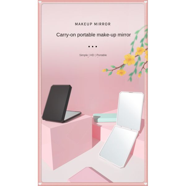 Adjustable Compact Lady Dressing Mirror with Heart-Shaped LED Light and Custom Design
