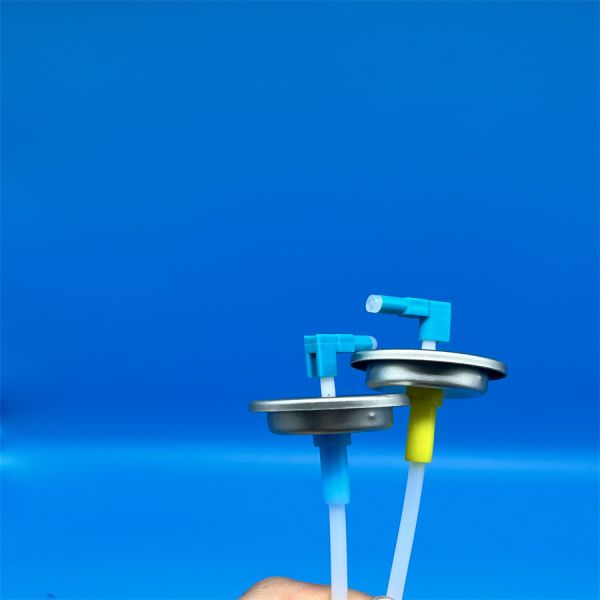Side view of Metered Aerosol Valve displaying threaded design