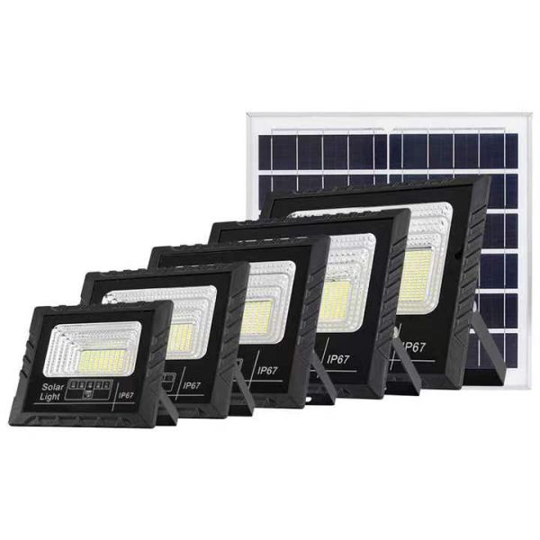 High Lumen Solar Floodlight with 3-8h Timing Function and 90 Ra Color Rendering Index
