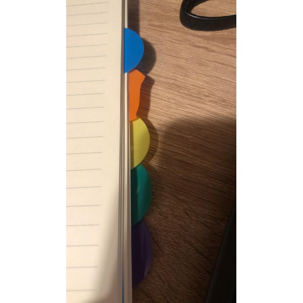 PP Cover A5 Project Notebook with Horizontal Line Inside Pages and Colored PP Dividers