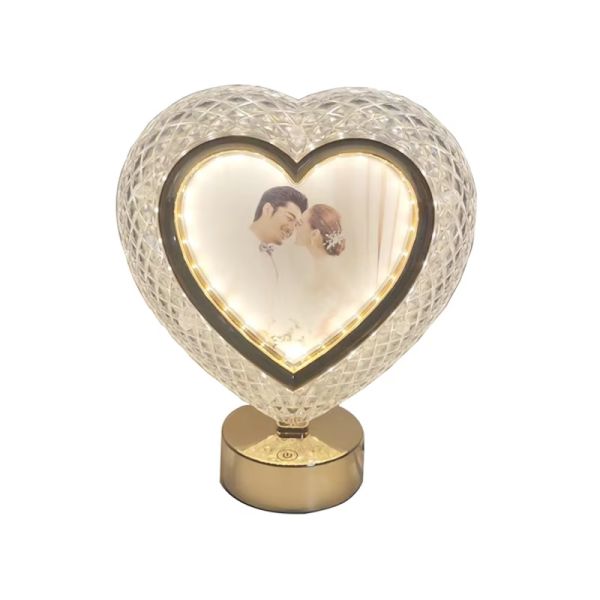 Personalized Night Light Sublimation USB Plastic Photo Frames Led Light Blanks For Wedding Home Hotel Decoration