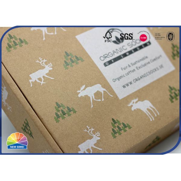OEM Pattern Printing Paper Socks Corrugated Mailer Box With Custom Logo